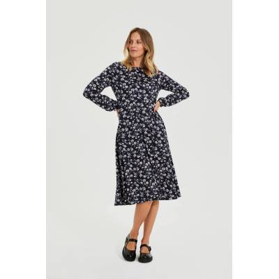 Moodo Тъмносини миди рокли с цветя Moodo Moodo | Bezhov | ЖЕНИ | XXL