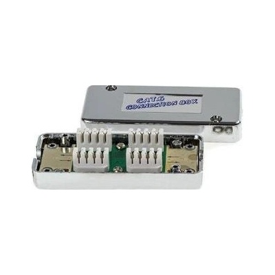 Spojovací box STP Cat6 narážecí, stříbrná