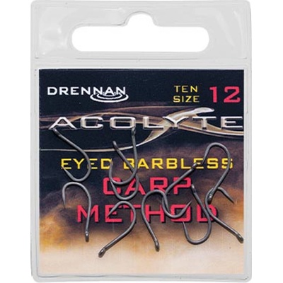 Drennan háčky Acolyte Carp Method Barbless vel.12