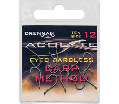 Drennan háčky Acolyte Carp Method Barbless vel.12