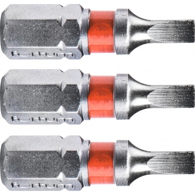 hrot plochý sada 3ks, 8x25mm, S2 FORTUM-KITO