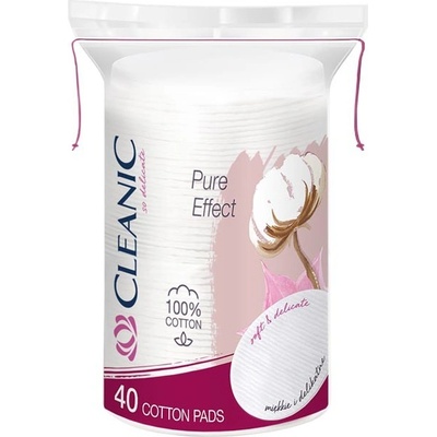 Pure effect CLEANIC kozmetické tampony oval 40ks