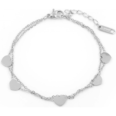 BRUNOshop.cz Dvojitý náramek SRDÍČKA S3867