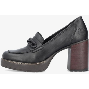 Rieker Черни дамски мокасини от естествена кожа на ток Rieker Rieker | Cheren | ЖЕНИ | 41