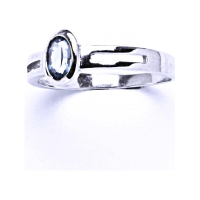 Čištín Stříbrný se akvamarinem ze stříbra VR 152