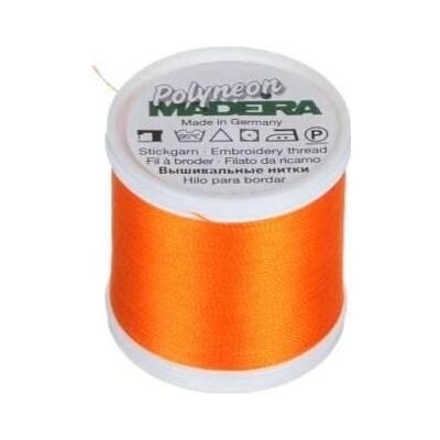 Vyšívací nitě PES Madeira Polyneon (400m) barva 1765 true orange