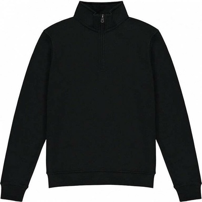 Kustom Kit mikina se 1/4 zipem a kadetovým límečkem černá
