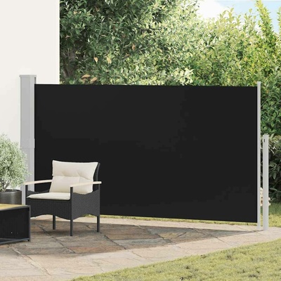 vidaXL Zatahovací boční markýza/zástěna na terasu 170 x 300 cm černá