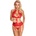 Kissable Delicate Lace Set with Bow 2214547 Red L/XL