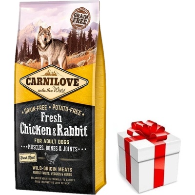 CARNILOVE Fresh Chicken Rabbit Adult 12 кг + безплатна изненада за кучето