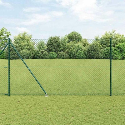 vidaXL Řetězová plotová konstrukce s hroty 1,5 x 25 m Zelená Síťovina