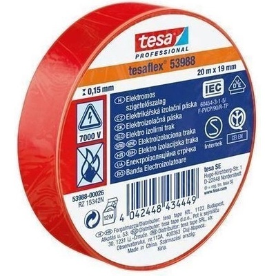 Tesa 53988 Izolačná páska PVC 15/10 červená
