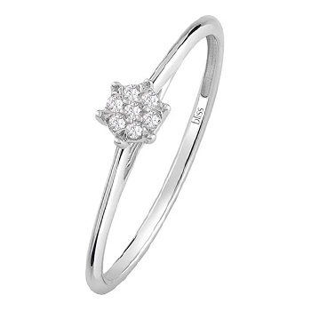Bliss Диамантен пръстен от бяло злато Bliss 20101458 (20101458)
