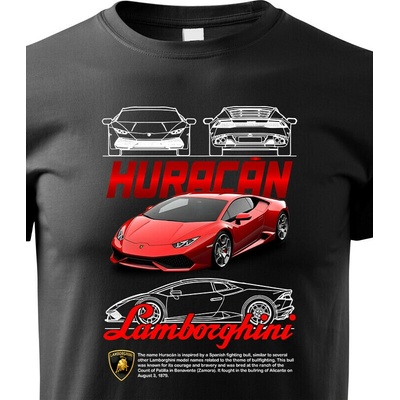 Dětské tričko Lamborghini Huracan 2 ČernáCanvas Dětské tričko Bezvatriko.cz 3128
