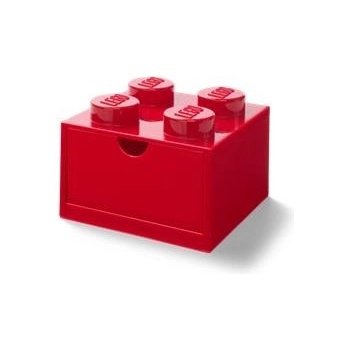 LEGO Кутия за съхранение за бюро, с чекмеджета, LEGO "Brick 2x2", червена 40201730 (40201730)