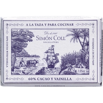 Simón Coll 60% čokoláda s vanilkou 200 g