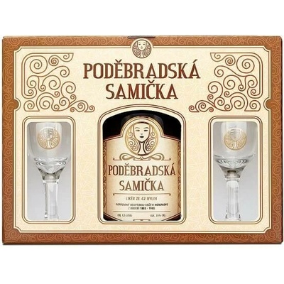 Poděbradská samička 35% 0,5 l (dárkové balení 2 sklenice)