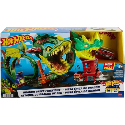 Mattel Hot Wheels Město Dračí Smyčka autíčko+dráha HDP03