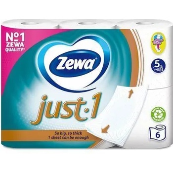 Zewa 5 пластова тоалетна хартия JUST 1- 6БР (ZWJ-1)
