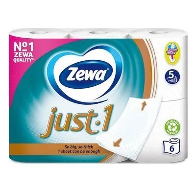 Zewa 5 пластова тоалетна хартия JUST 1- 6БР (ZWJ-1)