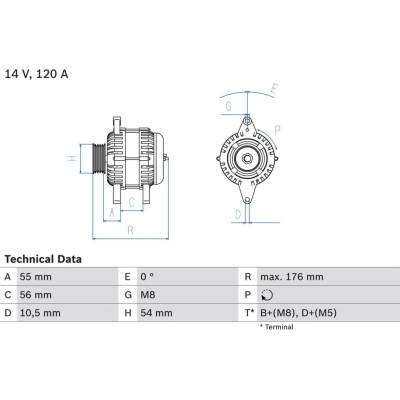Generátor BOSCH 0 986 046 150