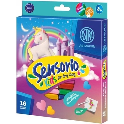 ASTRA Plastická hmota Sensorio Kids ľahká jednorožec 16 farieb