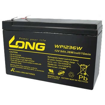 Long Aкумулаторна батерия Long WP1236W, 12V 9Ah F2, за UPS, 151 х 65 х 94 мм (WP1236W)