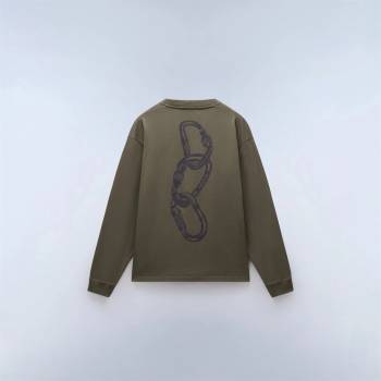 NAPAPIJRI Мъжка тениска NAPAPIJRI Coldirai Long Sleeve T-shirt Mens - Tea Leaf