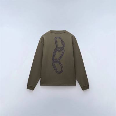 NAPAPIJRI Мъжка тениска NAPAPIJRI Coldirai Long Sleeve T-shirt Mens - Tea Leaf