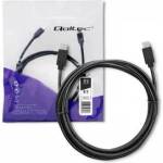 Qoltec 52353 Cable USB 3.1 type C mens USB 3.1 type C men 3m Black