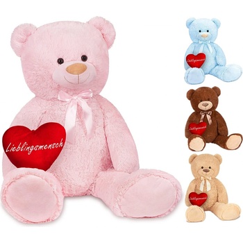 Brubaker XXL medvedík ružový s obľúbeným ľudským srdcom 100 cm