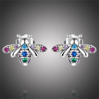 Grace Silver Jewellery stříbrné se zirkony Diona vosa E-BSE559 barevná/více barev