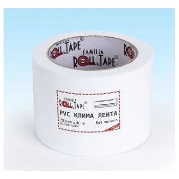 Image 1 of ROLL TAPE ЛЕНТА Roll Tape МОНТАЖНА ЗА КЛИМАТИЦИ БЕЗ ЛЕПИЛО 75мм х40м БЯЛА (050203)