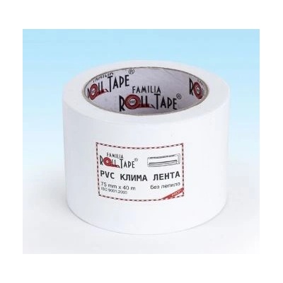 ROLL TAPE ЛЕНТА Roll Tape МОНТАЖНА ЗА КЛИМАТИЦИ БЕЗ ЛЕПИЛО 75мм х40м БЯЛА (050203)
