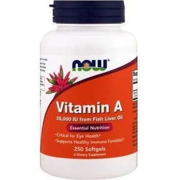 Image 1 of NOW НАУ ФУДС ВИТАМИН А a 25, 000 iu - 250 ДРАЖЕТА/ now vitamin a 25000 iu 250 softgles