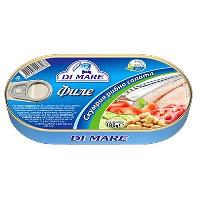 DI MARE Скумрия филе рибна салата 180 гр