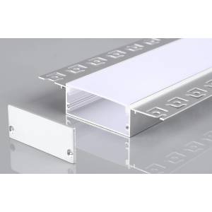 OPTONICA АЛУМИНИЕВ ПРОФИЛ ЗА LED ЛЕНТА СРЕБРИСТО ТЯЛО/БЯЛ РЕФЛЕКТОР L=2м 50x20mm (5134)