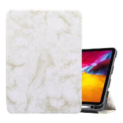 Мраморен калъф с място за Apple Pencil за iPad Pro 11" (2018-2022) - бежово (65151)