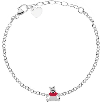 Disney Oceľový náramok s ozdobou Medvedíka Pú Winnie the Pooh B600655L-55.CS