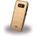 Mercedes-Benz Wave VIII Brushed Aluminium Hard Case - дизайнерски алуминиев кейс за Samsung Galaxy S8 (златист)