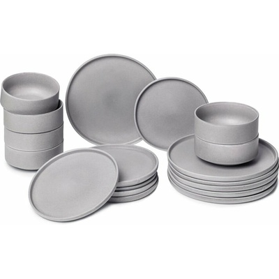 Bonami súprava sivého kameninového riadu selection Malia 18 ks