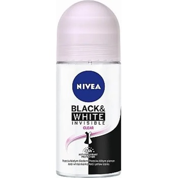 Nivea Black & White Invisible Clear Дамски рол-он против изпотяване 40мл