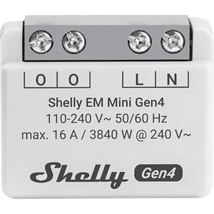 Shelly Смарт измервател на енергия Shelly - EM Mini Gen4, 16A, сив (3800238070823)