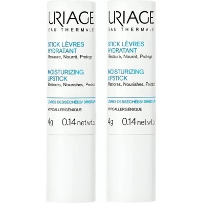 Uriage Eau Thermale Комплект - Възстановяващ стик за устни, 2 x 4 g (Лимитирано)