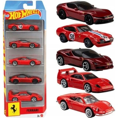 Mattel Hot Wheels 5 ks Ferrari (JLN12)