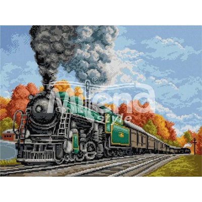 Milena Style Влак - гоблен със схема конци dmc 1: 4