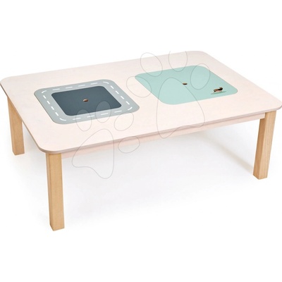 Tender Leaf Toys drevený stôl obdĺžnikový na hranie Play Table s úložným priestorom s vtáčikom