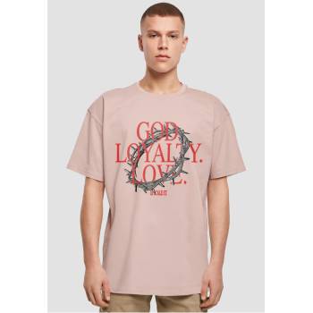 Mister Tee Мъжка тениска в розов цвят Mister Tee God Loyalty Love Oversize. UB-MT2870-02913 - Розов, размер M