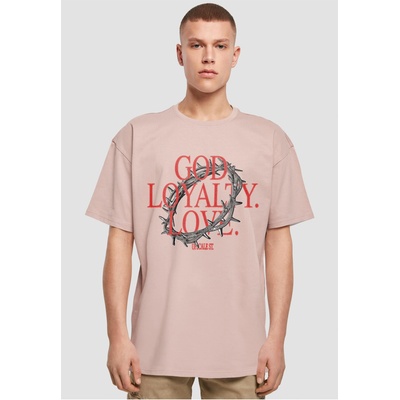Mister Tee Мъжка тениска в розов цвят Mister Tee God Loyalty Love Oversize. UB-MT2870-02913 - Розов, размер M