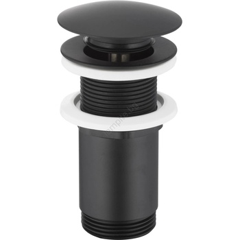 KFA Armatura 660-253-81-Сифон за мивка без преливник CLICK-CLACK Ø 6, 6 см матов черен (KF0173)